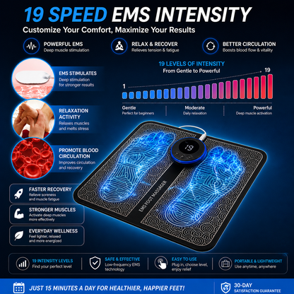 EaseMyFeet™ EMS Foot Massager — Relief for Neuropathy, Circulation & Tired Feet